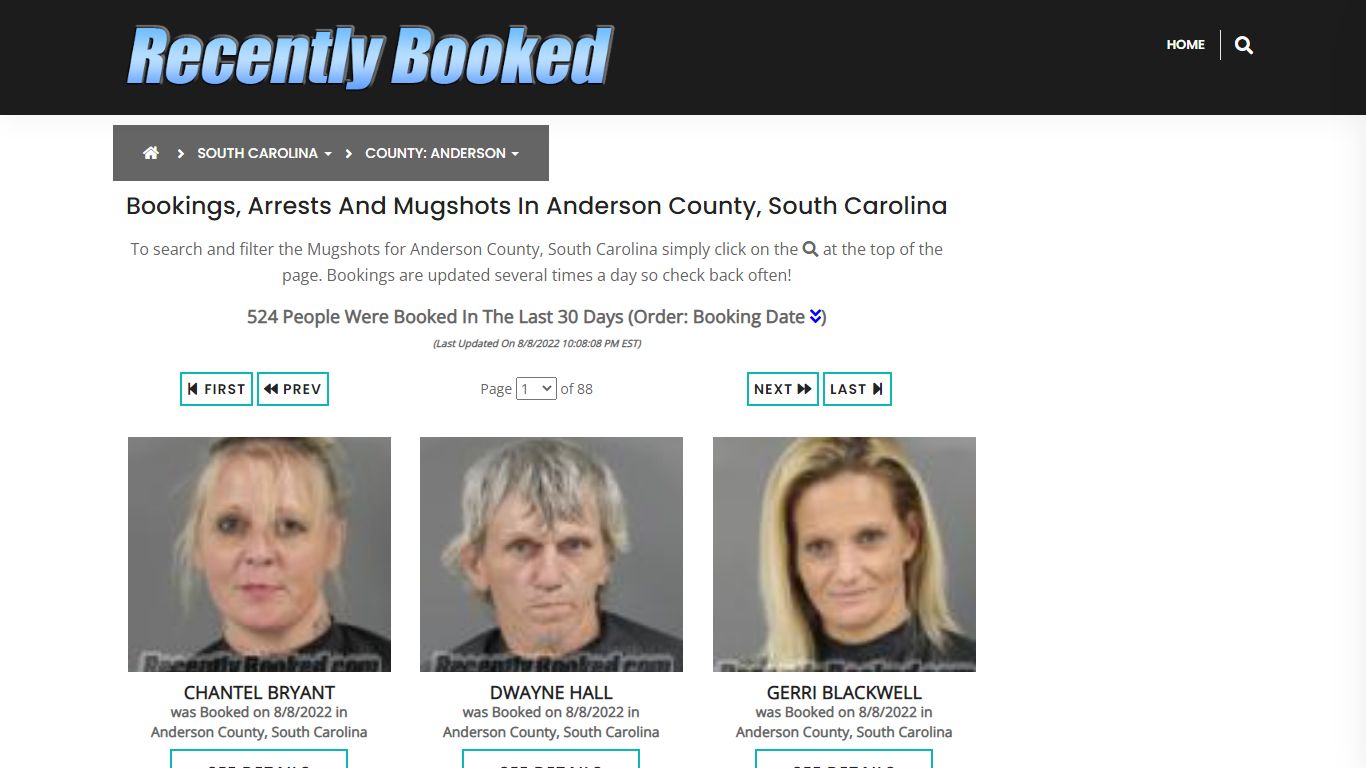 Recent bookings, Arrests, Mugshots in Anderson County ...