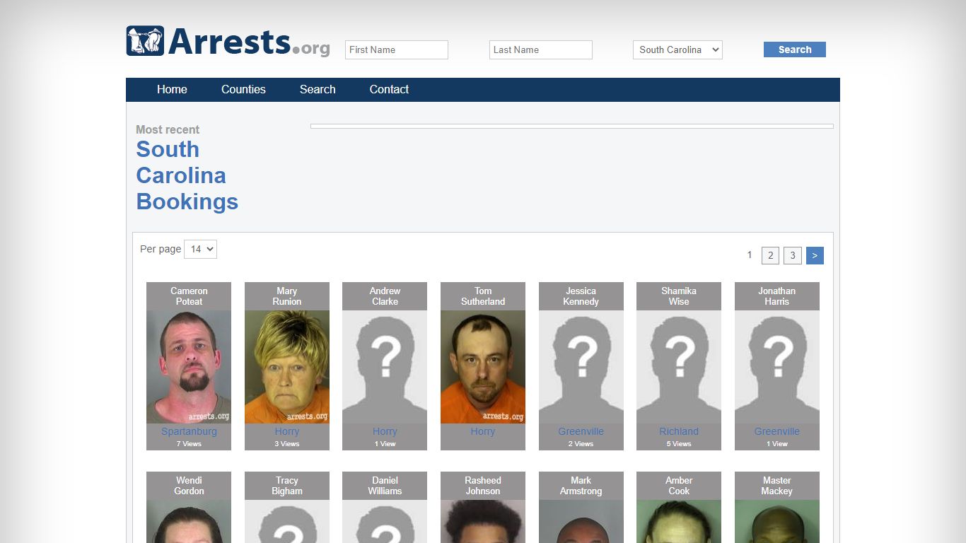 South Carolina Arrests and Inmate Search